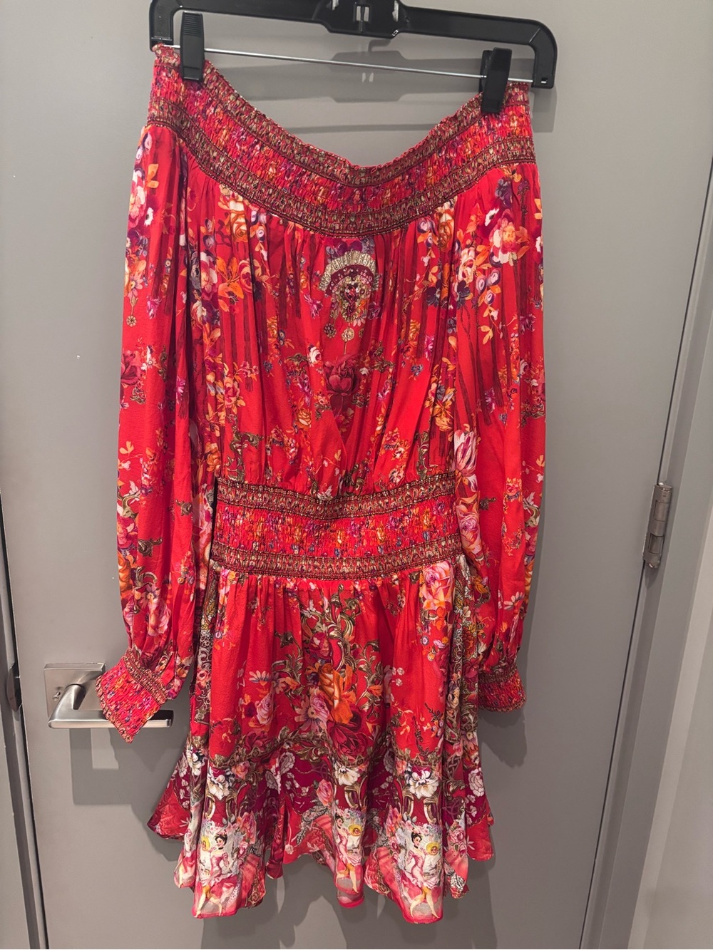 AUTH WOMEN’S CAMILLA OFF SHOULDER SHORT DRESS IN OLÉ OLÉ SZ XXS - Picture 13 of 14